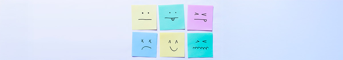 Emojis auf Klebezetteln "Warum werde ich bei Umfragen disqualifiziert?"